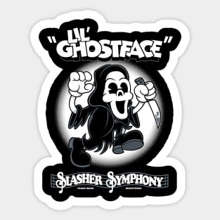 Lil' Ghostface - Creepy Cute Rubberhose Cartoon Slasher Horror Sticker